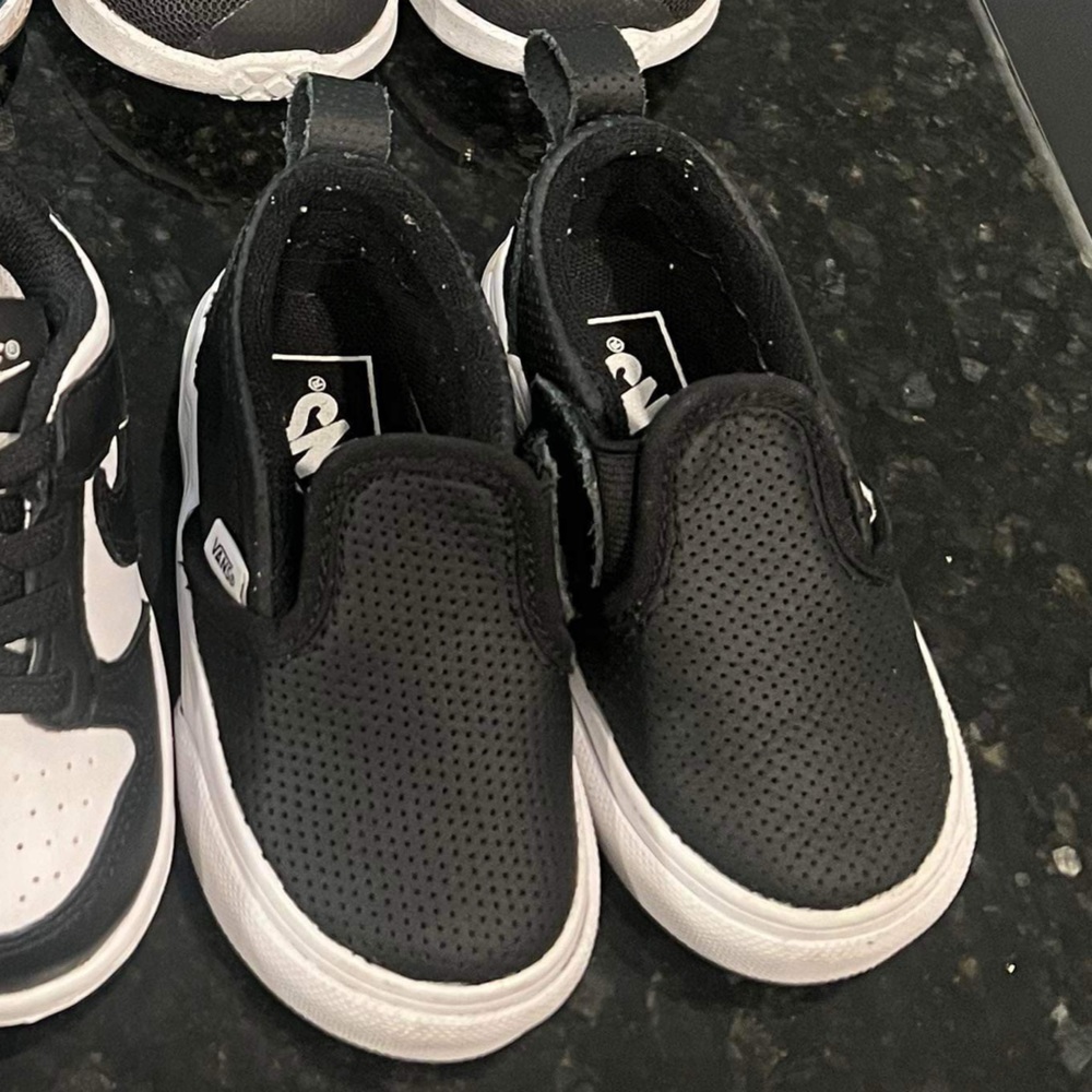 leather slip on vans 5c